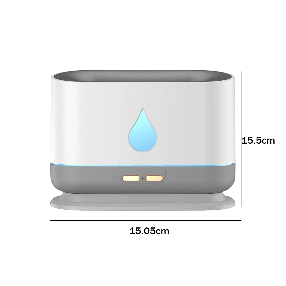 200ML Flame Aroma Diffuser Air Humidifier Home Electric Ultrasonic Cool Mist Maker Fogger LED Essential Oil Diffuser Flame Lamp