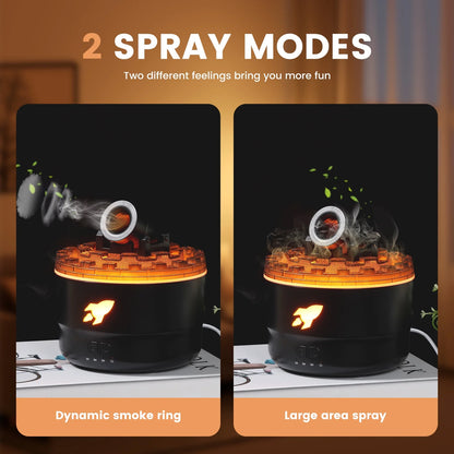 Desktop Humidifier with 7 Colorful LED Light 2 Spray Modes Humidifier Diffuser with Timer 280ML Aroma Humidifier Vapor Humidifier Creative Humidifier for Office Home Bedroom